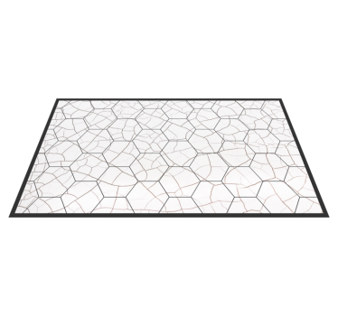 Textură de porțelan gri deschis hexagonuri faianță mat - TenStickers