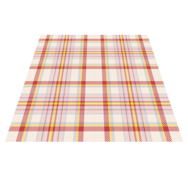 Covor pătrat cu model tartan scoțian - TenStickers