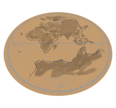 Covor de vinil harta lumii conturul hărții globale - TenStickers