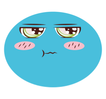 Covoruri vinil rotund față tristă de desene animate - TenStickers