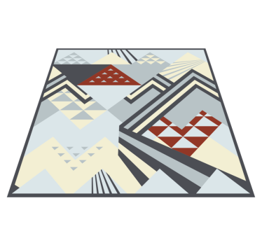 Covor de vinil geometric forme moderne gri - TenStickers