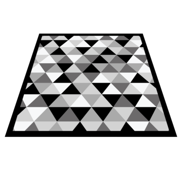 Triunghiurile albe, gri și negre proiectează covoare geometrice - TenStickers