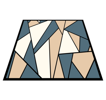 Covor de vinil geometric secțiuni gri și bej - TenStickers