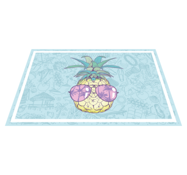 Covor de vinil pentru bucătărie nuanțe reci de ananas - TenStickers