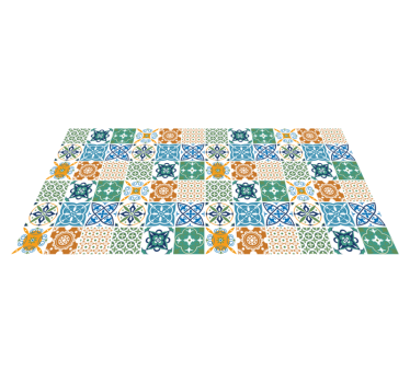 Covoare bucatarie model colorat portelan - TenStickers