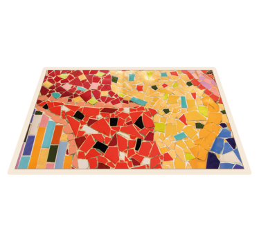 Covor de vinil mozaic aranjament vibrant cu gresie - TenStickers
