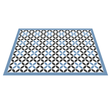 Covor de vinil geometric suprapuneți model circular albastru - TenStickers