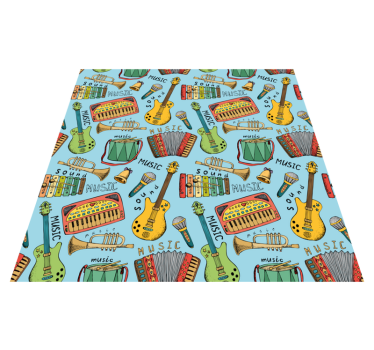 Alții covor de vinil instrumente muzicale vesele - TenStickers