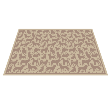 Covor vinil print animalier model de siluete de câini - TenStickers