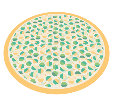 Pardoseală din vinil pentru model de gresie hexagonală colorată - TenStickers