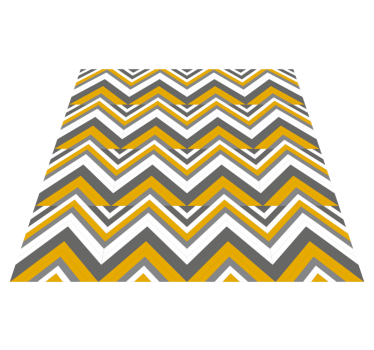 Covor galben și gri zig zag covor pătrat în stil nordic - TenStickers