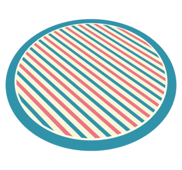 Covor vinil vărgat cu model circular diagonal - TenStickers