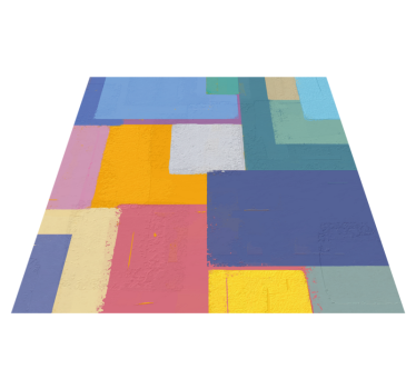 Covor pictură abstractă pătrate colorate - TenStickers