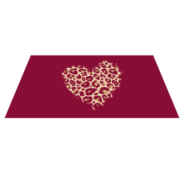 Covor vinil print animalier motivul inimii - TenStickers