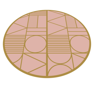 Covor de vinil geometric motiv roz - TenStickers