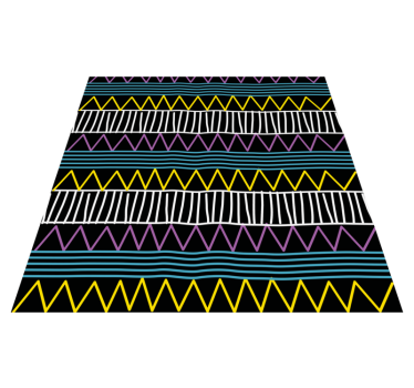 Covor de vinil geometric joc de modele colorate - TenStickers