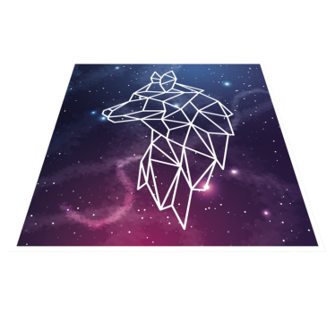 Covor vinil print animalier siluetă geometrică de urs - TenStickers