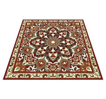 Covor de vinil mozaic motiv floral detaliat - TenStickers