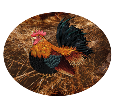 Covor vinil print animalier reprezentare cocoș colorat - TenStickers