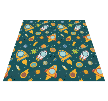 Covor de vinil stele aventură spațială cu rachete - TenStickers