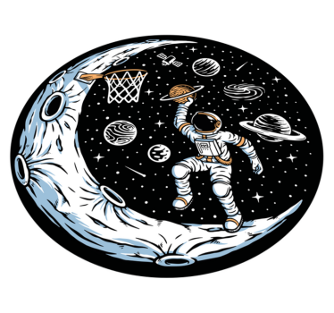 Covor de vinil stele scufundare astronaută - TenStickers