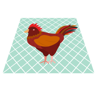 Covor de vinil pentru bucătărie ilustrație colorată de cocoș - TenStickers