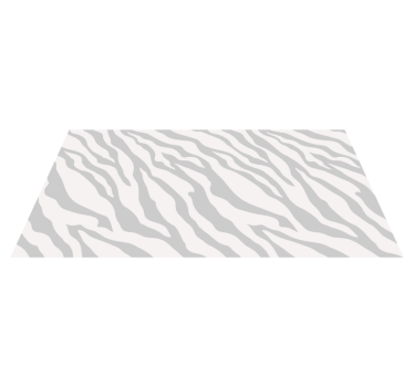 Covor vinil print animalier dungi gri de zebră - TenStickers
