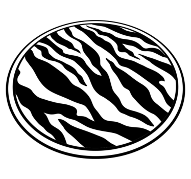 Alb-negru model zebra covor animal - TenStickers