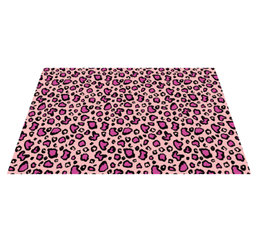Covor vinil print animalier puncte de leopard trandafiri - TenStickers