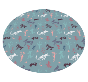 Covor vinil print animalier creaturi inspirate de natură - TenStickers