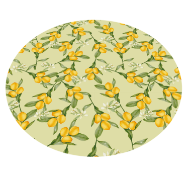 Covoare contemporane cu model de lămâie tropicală de vară - TenStickers