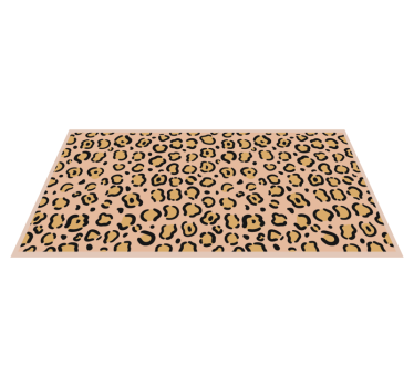 Covor dormitor cu imprimeu pastel leopard - TenStickers