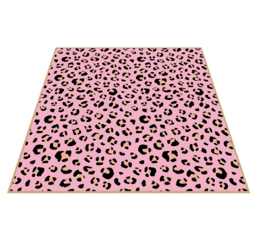 Covor vinil print animalier model elegant de leopard roz - TenStickers