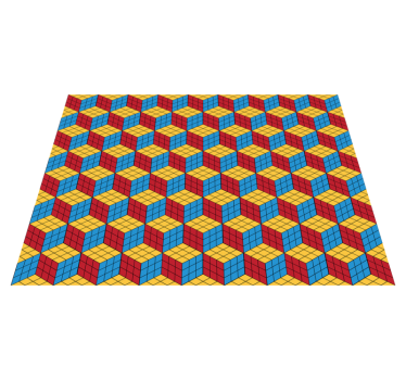 Covor retro cu model original rubik cube - TenStickers