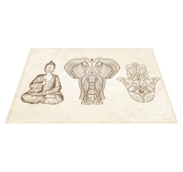 Buddha hamsa mână simbol covoare stil etnic - TenStickers