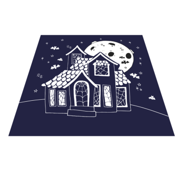 Covor de vinil Halloween decor de conac înfricoșător - TenStickers