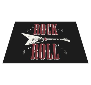 Covor dormitor rock n' roll cu chitara design - TenStickers