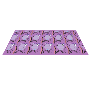 Alții covor de vinil model de curcubeu violet - TenStickers