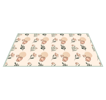 Covor vinil flori și plante nuanțe cu model floral - TenStickers