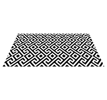 Covoare în stil nordic cu model geometric complicat alb-negru - TenStickers