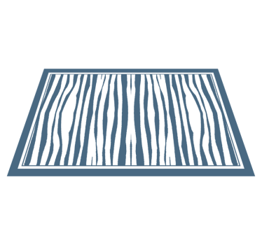 Covor vinil print animalier dungi albastre de zebră - TenStickers