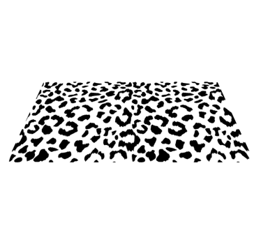 Covor vinil print animalier model de leopard negru - TenStickers