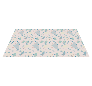 Gresie si placi terrazzo covor living - TenStickers