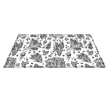 Covor vinil animal motiv oceanic monocrom - TenStickers