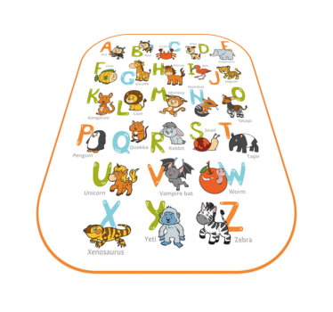 Covor vinil alfabetic alfabetul animal educațional - TenStickers