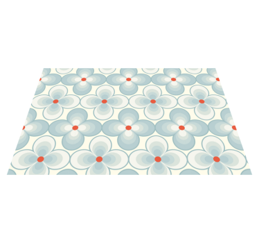 Covor vinil efect de țiglă model de flori geometrice - TenStickers