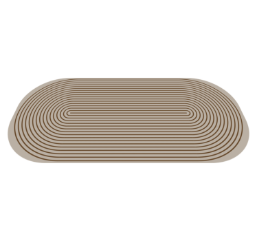 Covor minimalist cu model spirală bej - TenStickers