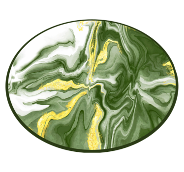Covoare contemporane cu design de artă verde abstractă - TenStickers