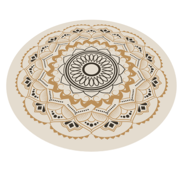 Covoare geometrice maro și galben triunghi cerc stil nordic - TenStickers