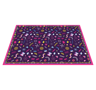 Covor de vinil geometric zona formelor geometrice colorate - TenStickers